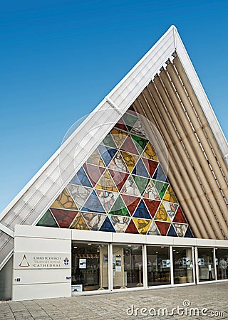 Christchurch`s `Cardboard Cathedral` Editorial Stock Photo