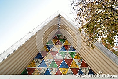 Christchurch`s `Cardboard Cathedral` Editorial Stock Photo