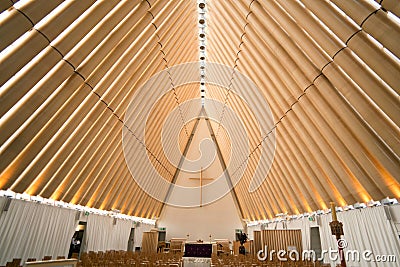 Christchurch`s `Cardboard Cathedral` Editorial Stock Photo