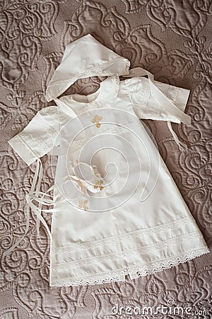 Christening dress Stock Photo