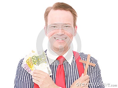 Christian business money Stock Photo