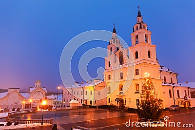 Christian cathedral in Minsk, Belarus Stock Photo