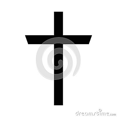 Christian and catholic cross silhouette vector design Vector Illustration