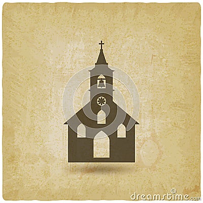 Christian Church vintage background Vector Illustration