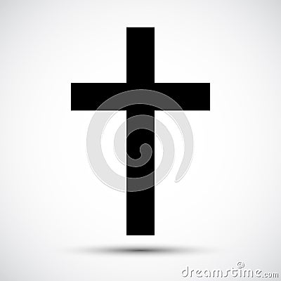 Christian Cross Icon Symbol Sign Isolate on White Background,Vector Illustration EPS.10 Vector Illustration