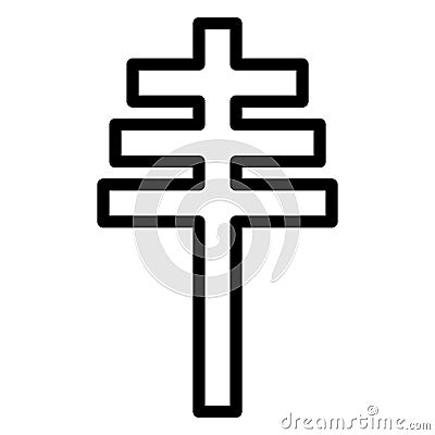 Christian cross Isolated Vector Icon which can easily modify or edit Vector Illustration