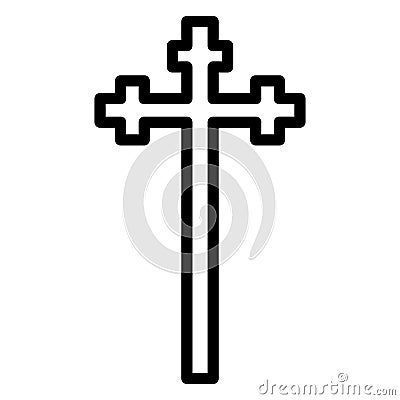 Christian cross Isolated Vector Icon which can easily modify or edit Vector Illustration