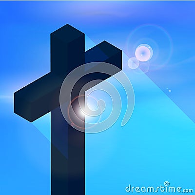 Christian cross, religion Vector Illustration