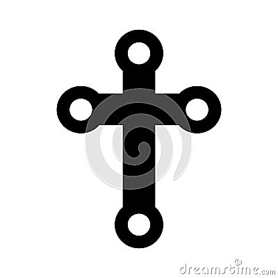 Christian cross vector icon. religion illustration sign. creed symbol. confession logo. Vector Illustration