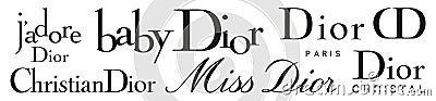 Christian Dior labels - vector set collection Vector Illustration