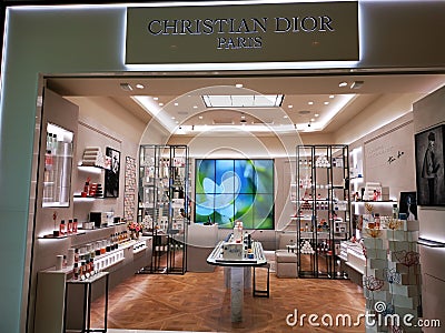 Christian Dior store at Baneasa Shopping City, Romania Editorial Stock Photo