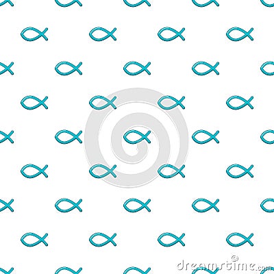 Christian fish symbol pattern seamless Vector Illustration