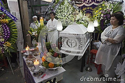 Christian funeral ceremony in Vietnam Editorial Stock Photo
