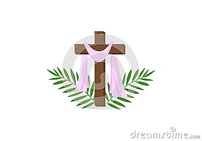 Christian greeting card or banner of the Holy Week before Easter. Maundy Thursday, Good Friday, Holy Saturday. communion Vector Illustration