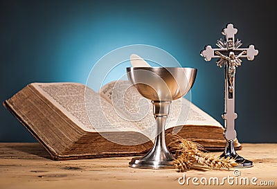 Christian holy communion Stock Photo