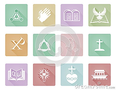 Christian Icons Vector Illustration