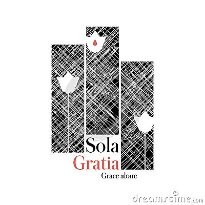 Christian illustration. Grace alone Vector Illustration