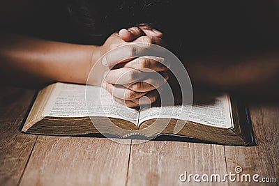 Christian life crisis prayer to god. Stock Photo