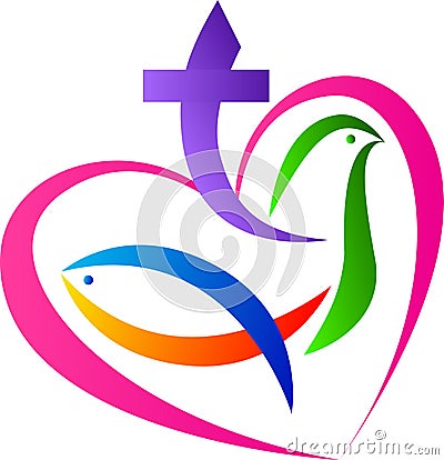 Christian love symbol Vector Illustration