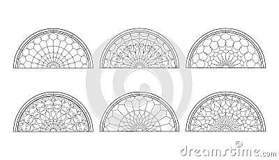 Christian medieval arches. Vector Illustration