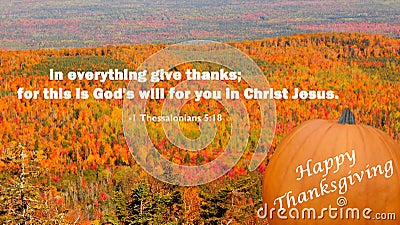 A christian message thanksgiving day greeting card Stock Photo