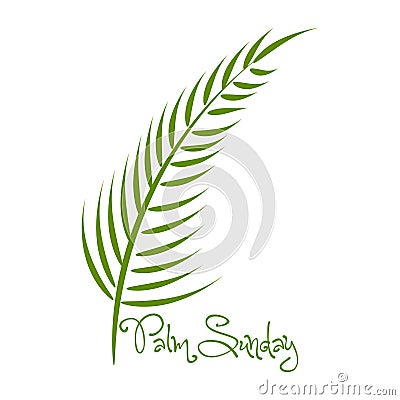 A Christian Palm Sunday religious holiday Vector Illustration