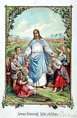 Christian Picture. Illustration on religious subject. Stock Photo