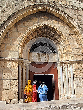 Christian Pilgrims, Jerusalem Editorial Stock Photo