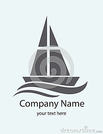 Christian Ship Logo Vector Illustration