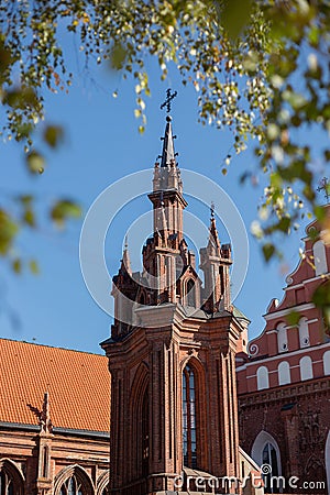 Christian temples of gothic and baroque architecture Stock Photo
