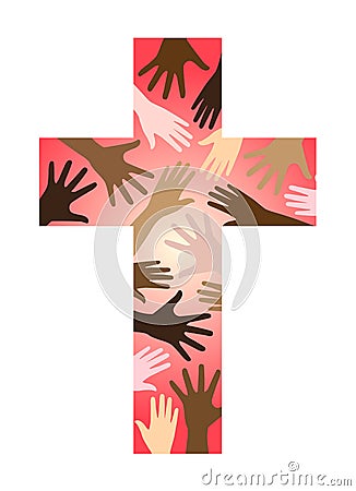 Christian unity cross Vector Illustration