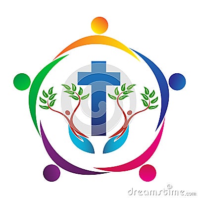 Christianity people Vector Illustration