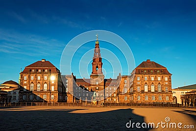 Christiansborg Palace in Copenhagen Denmark, Danish parliament b Stock Photo