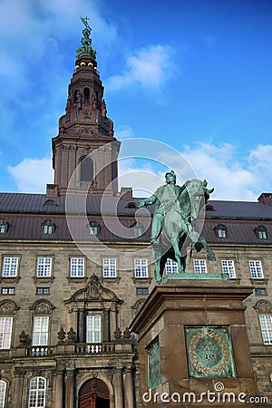 Christiansborg Palace in Copenhagen, Denmark Stock Photo