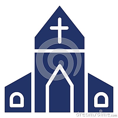 Christion building, Abbey Isolated Vector icon which can easily modify or edit Vector Illustration