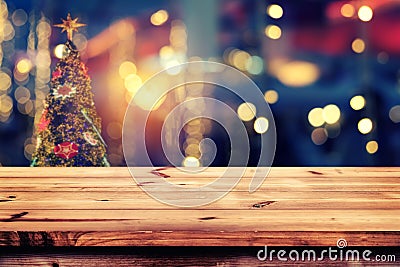 Christmas abstract background light bokeh from Xmas tree at night party in winter Stock Photo