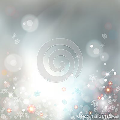 Christmas Abstract Bokeh Vector Background Vector Illustration