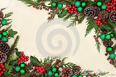 Christmas Abstract Border Stock Photo