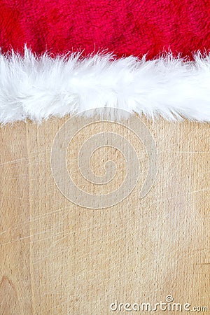 Christmas abstract food background with santa claus hat Stock Photo