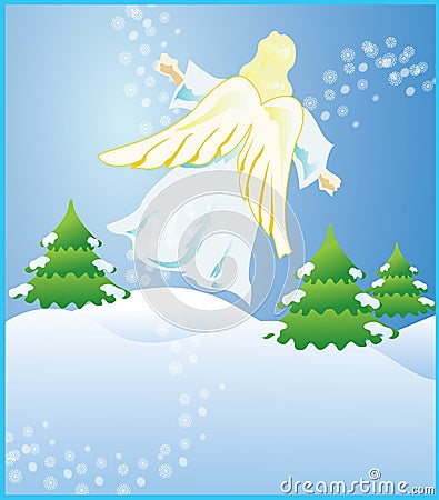Christmas Angel Vector Illustration
