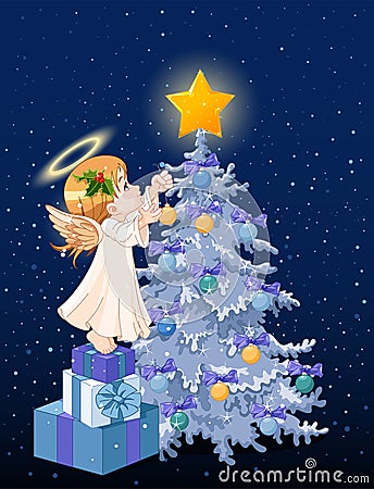 Christmas angel Vector Illustration