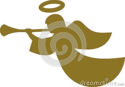 Christmas angel golden Vector Illustration