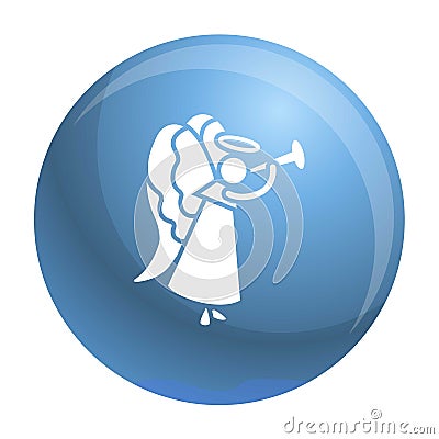 Christmas angel icon, simple style Vector Illustration