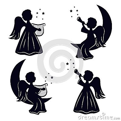 Christmas angels Vector Illustration