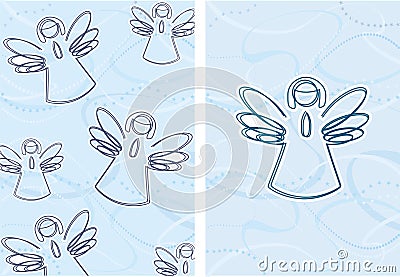 Christmas angels Vector Illustration