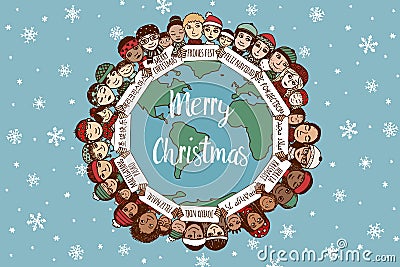 Christmas around the world Vector Illustration