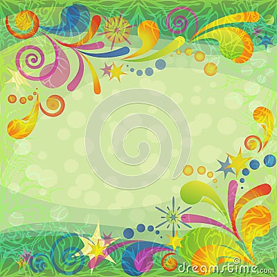 Christmas background with abstract patterns Vector Illustration