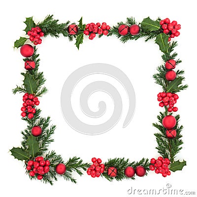 Christmas Background Border Stock Photo