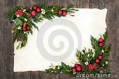 Christmas Background Border Stock Photo