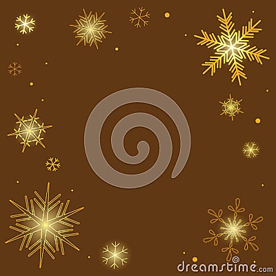 Christmas background with bright snowflakes - vector Vector Illustration